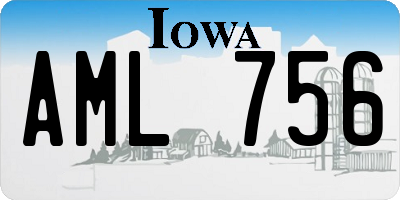 IA license plate AML756