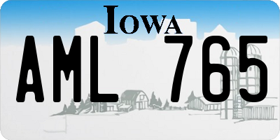 IA license plate AML765