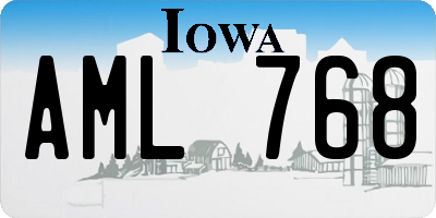 IA license plate AML768