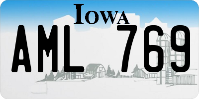IA license plate AML769