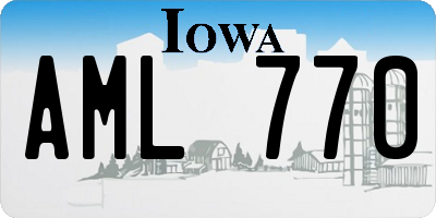 IA license plate AML770