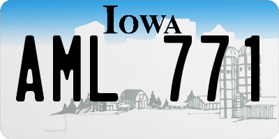IA license plate AML771