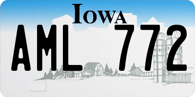 IA license plate AML772