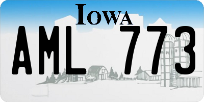 IA license plate AML773