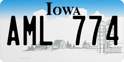 IA license plate AML774