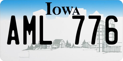 IA license plate AML776