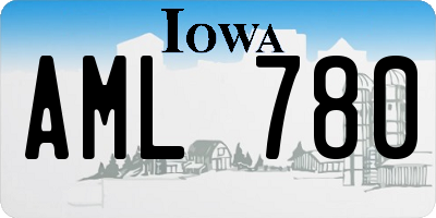 IA license plate AML780