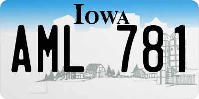 IA license plate AML781