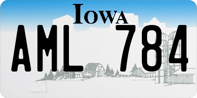 IA license plate AML784