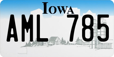 IA license plate AML785