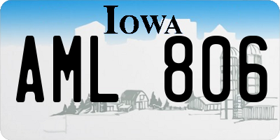 IA license plate AML806