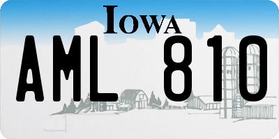 IA license plate AML810