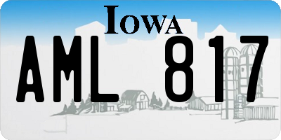 IA license plate AML817