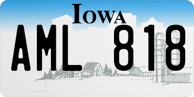 IA license plate AML818