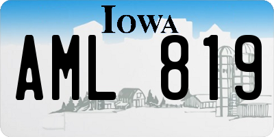 IA license plate AML819