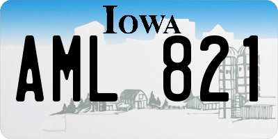 IA license plate AML821