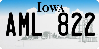IA license plate AML822