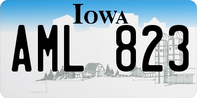 IA license plate AML823