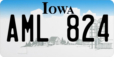 IA license plate AML824