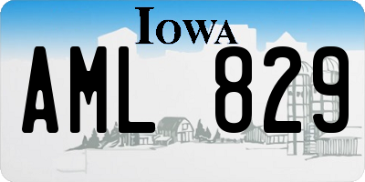 IA license plate AML829