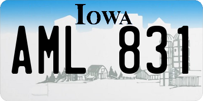 IA license plate AML831
