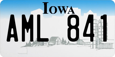 IA license plate AML841