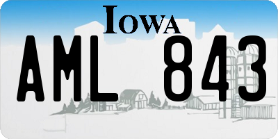 IA license plate AML843