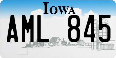 IA license plate AML845