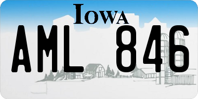 IA license plate AML846