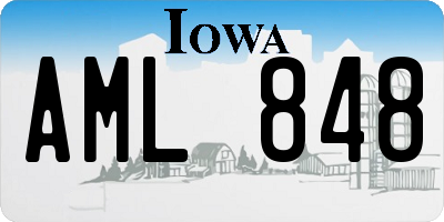 IA license plate AML848