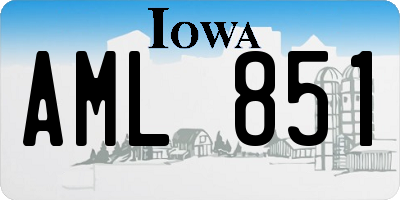 IA license plate AML851