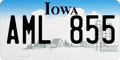 IA license plate AML855