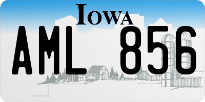IA license plate AML856