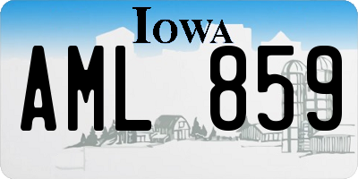 IA license plate AML859