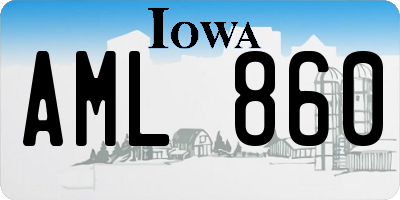IA license plate AML860