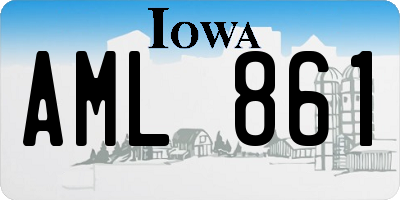 IA license plate AML861