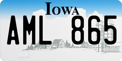 IA license plate AML865