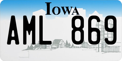 IA license plate AML869