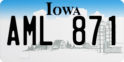 IA license plate AML871