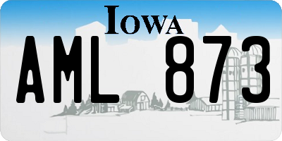 IA license plate AML873