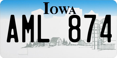 IA license plate AML874