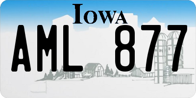 IA license plate AML877