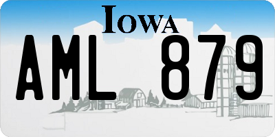 IA license plate AML879