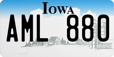 IA license plate AML880