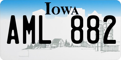 IA license plate AML882