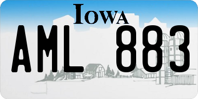 IA license plate AML883