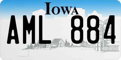 IA license plate AML884