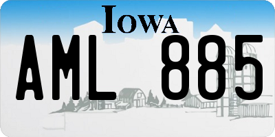 IA license plate AML885
