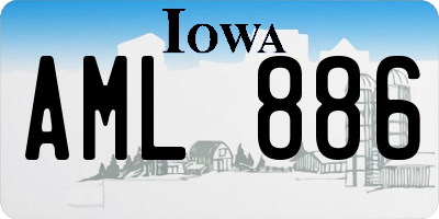 IA license plate AML886
