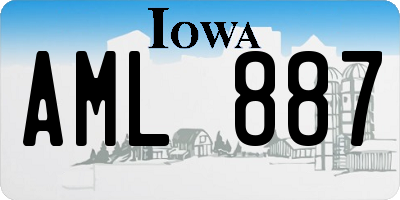 IA license plate AML887